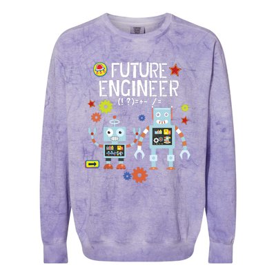 Future Engineer Robotics Robot Costume For Adults Kids Colorblast Crewneck Sweatshirt