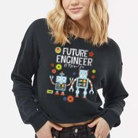 Future Engineer Robotics Robot Costume For Adults Kids Cropped Pullover Crew