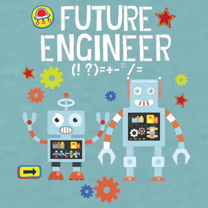 Future Engineer Robotics Robot Costume For Adults Kids Sueded Cloud Jersey T-Shirt