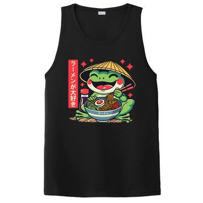 Frog Eating Ramen Kawaii Otaku Japanese Noodles Anime Lovers PosiCharge Competitor Tank