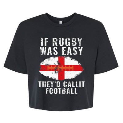 Funny England Rugby The Lions Bella+Canvas Jersey Crop Tee