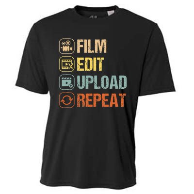 Film Edit Repeat Cinematographers Movie Maker Filmmaker Cooling Performance Crew T-Shirt