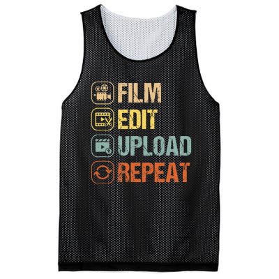 Film Edit Repeat Cinematographers Movie Maker Filmmaker Mesh Reversible Basketball Jersey Tank