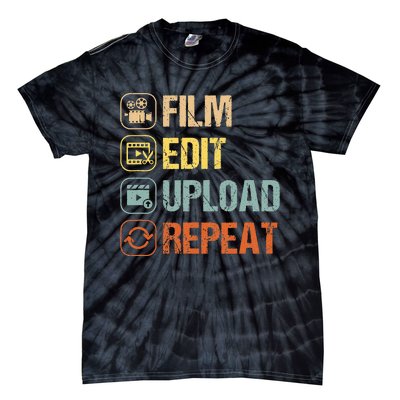 Film Edit Repeat Cinematographers Movie Maker Filmmaker Tie-Dye T-Shirt