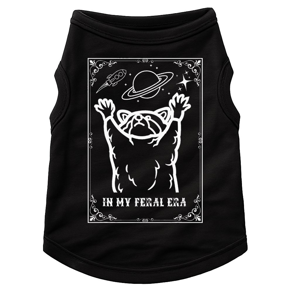 Feral Era Raccoon Cosmic Adventure Doggie Tank