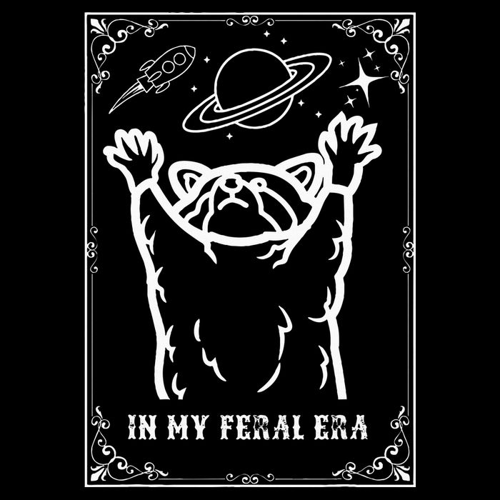 Feral Era Raccoon Cosmic Adventure Cooling Performance Crew T-Shirt