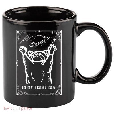 Feral Era Raccoon Cosmic Adventure 11oz C Handle Ceramic Mug