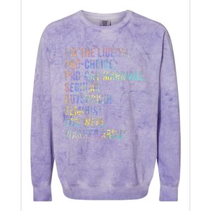 Feminist Empowerment Rights Social Justice March Colorblast Crewneck Sweatshirt