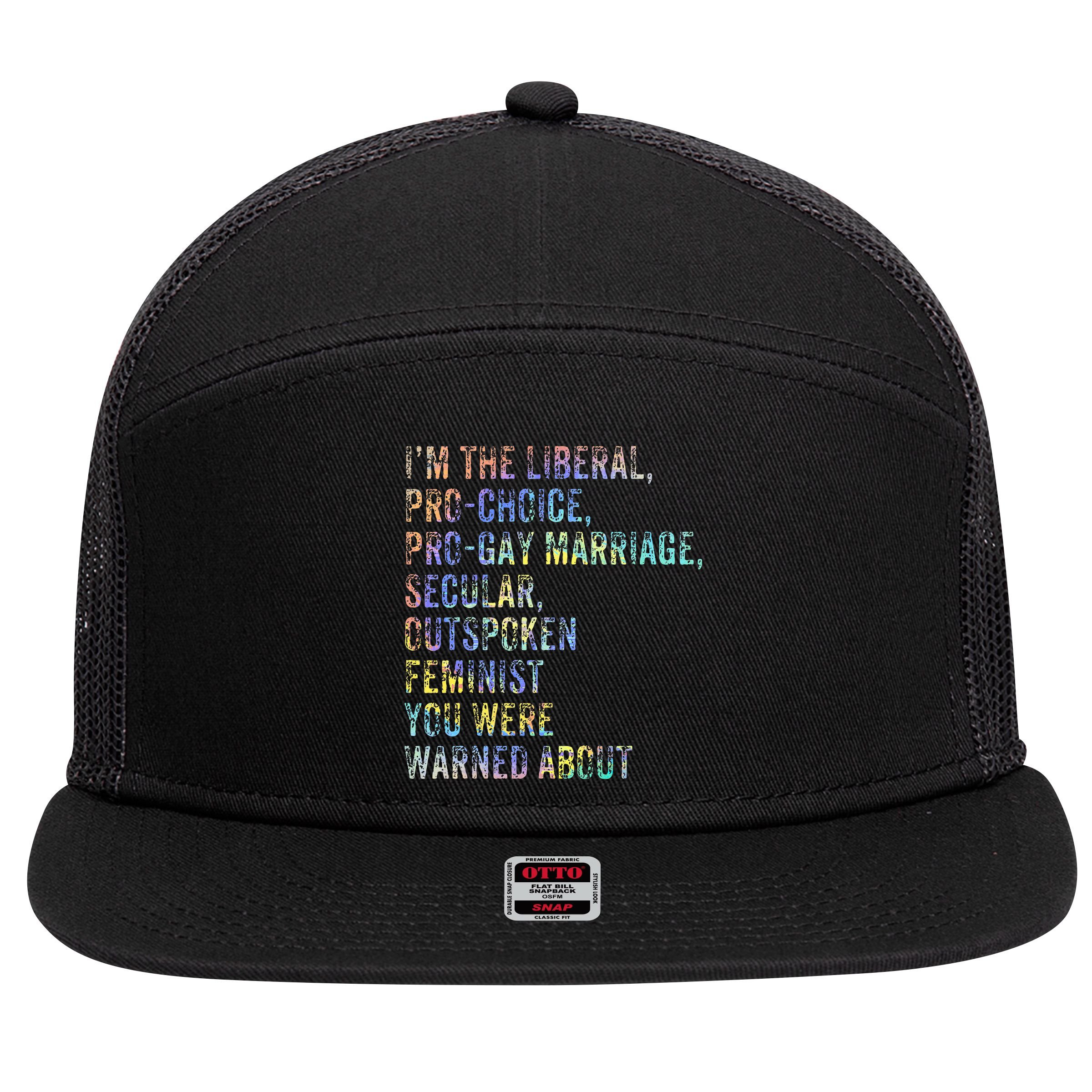 Feminist Empowerment Rights Social Justice March 7 Panel Mesh Trucker Snapback Hat