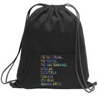 Feminist Empowerment Rights Social Justice March Sweatshirt Cinch Pack Bag