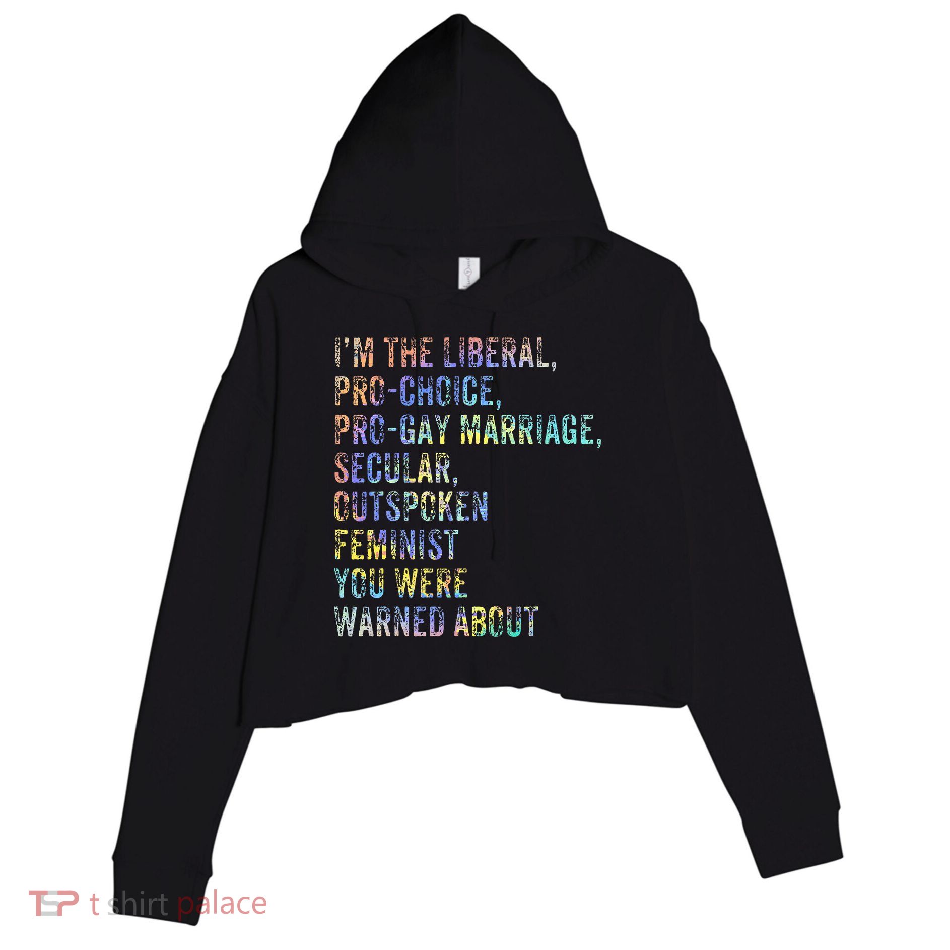 Feminist Empowerment Rights Social Justice March Crop Fleece Hoodie