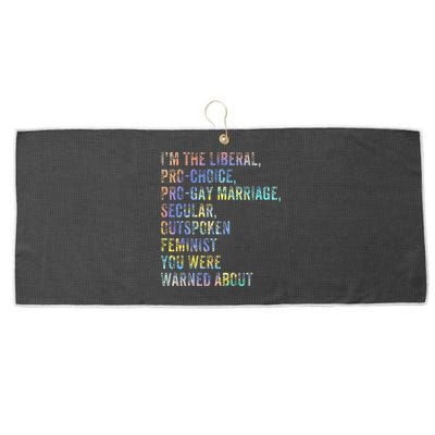 Feminist Empowerment Rights Social Justice March Large Microfiber Waffle Golf Towel
