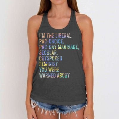 Feminist Empowerment Rights Social Justice March Women's Knotted Racerback Tank