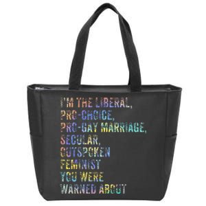 Feminist Empowerment Rights Social Justice March Zip Tote Bag