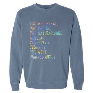 Feminist Empowerment Rights Social Justice March Garment-Dyed Sweatshirt