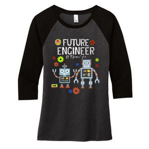 Future Engineer Robotics Robot Costume For Adults & Kids Women's Tri-Blend 3/4-Sleeve Raglan Shirt