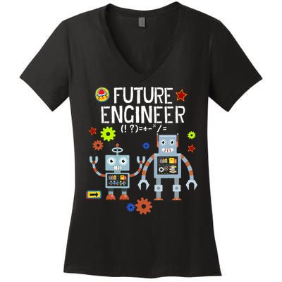 Future Engineer Robotics Robot Costume For Adults & Kids Women's V-Neck T-Shirt