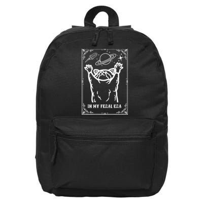 Feral Era Raccoon Cosmic Adventure Design 16 in Basic Backpack