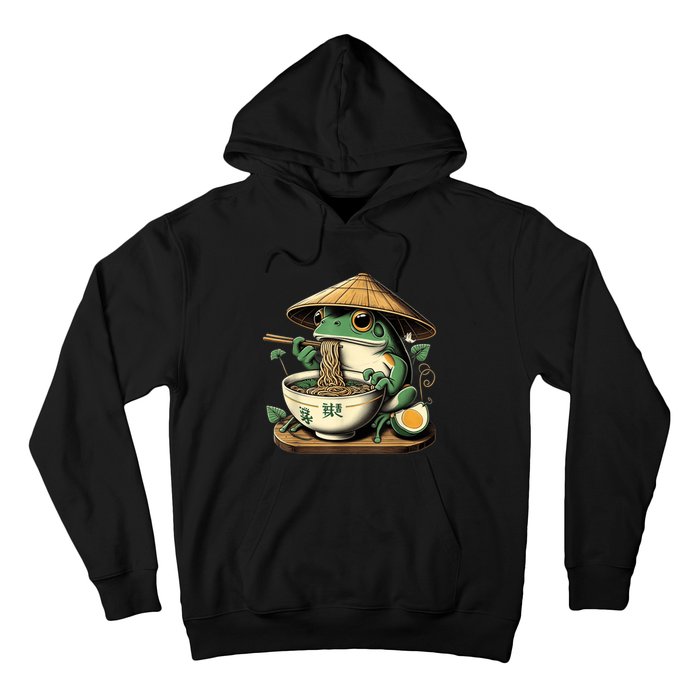 Frog Eating Ramen Kawaii Neko Japanese Noodles Anime Lovers Hoodie