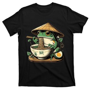 Frog Eating Ramen Kawaii Neko Japanese Noodles Anime Lovers T-Shirt