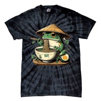 Frog Eating Ramen Kawaii Neko Japanese Noodles Anime Lovers Tie-Dye T-Shirt