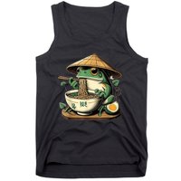 Frog Eating Ramen Kawaii Neko Japanese Noodles Anime Lovers Tank Top