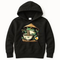 Frog Eating Ramen Kawaii Neko Japanese Noodles Anime Lovers Kids Hoodie