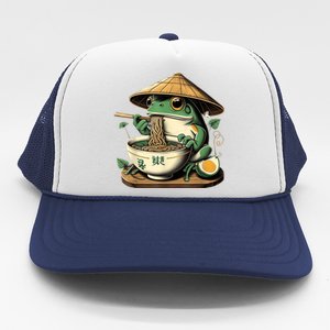 Frog Eating Ramen Kawaii Neko Japanese Noodles Anime Lovers Trucker Hat