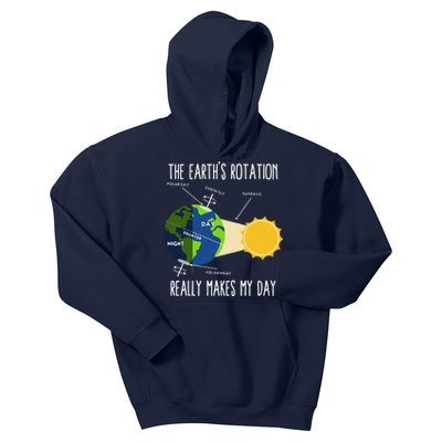 Funny Earth Rotation Earth Day Science Teacher Kids Hoodie