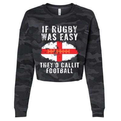 Funny England Rugby The Lions Cropped Pullover Crew