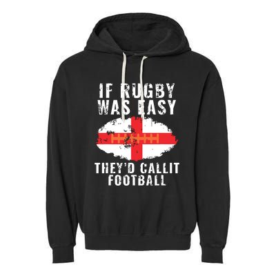 Funny England Rugby The Lions Garment-Dyed Fleece Hoodie