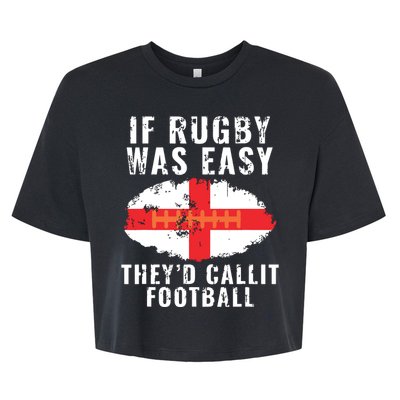 Funny England Rugby The Lions Bella+Canvas Jersey Crop Tee