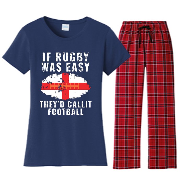 Funny England Rugby The Lions Women's Flannel Pajama Set