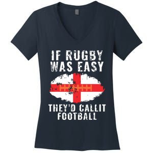 Funny England Rugby The Lions Women's V-Neck T-Shirt