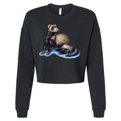 Ferret Wildlife Cropped Pullover Crew