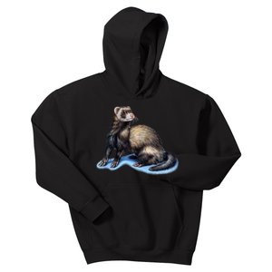 Ferret Wildlife Kids Hoodie