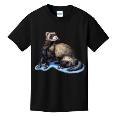 Ferret Wildlife Kids T-Shirt
