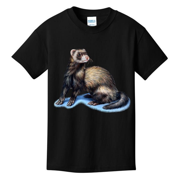 Ferret Wildlife Kids T-Shirt