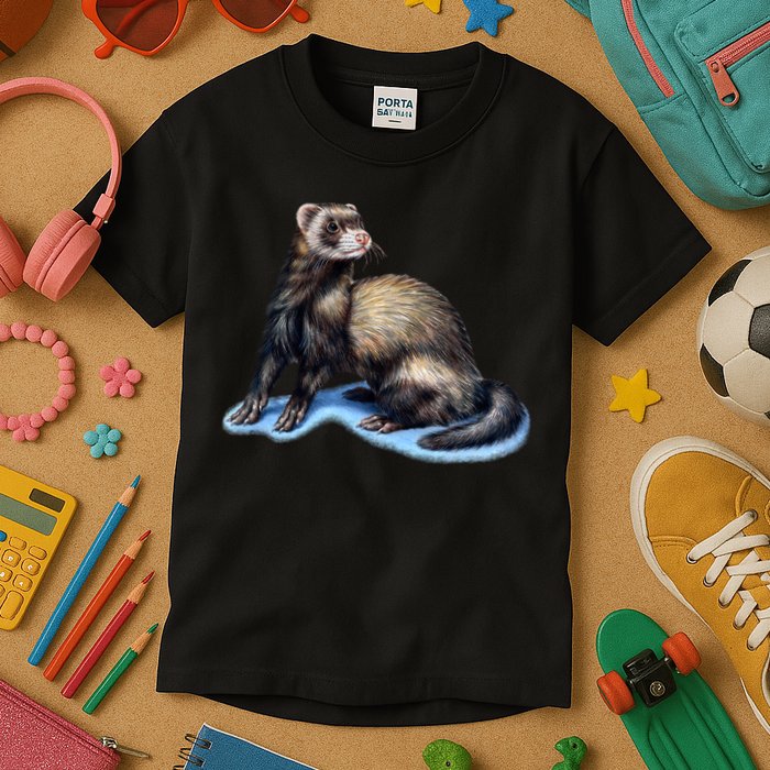 Ferret Wildlife Kids T-Shirt