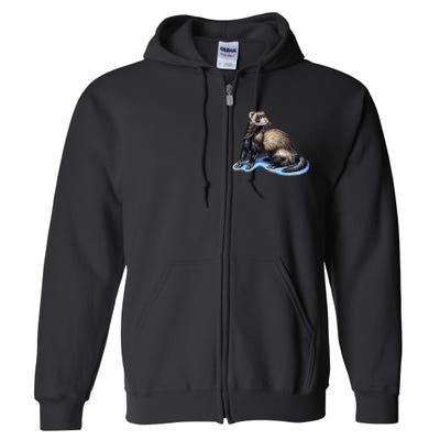 Ferret Wildlife Full Zip Hoodie