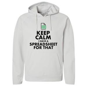 Funny Excel Spreadsheets Lover Gift Accountant Performance Fleece Hoodie