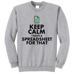 Funny Excel Spreadsheets Lover Gift Accountant Tall Sweatshirt