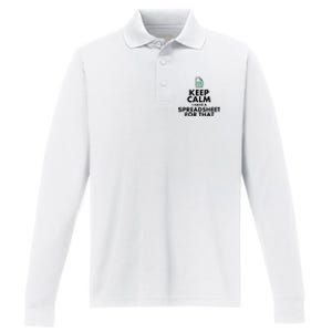 Funny Excel Spreadsheets Lover Gift Accountant Performance Long Sleeve Polo