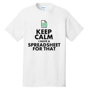 Funny Excel Spreadsheets Lover Gift Accountant Tall T-Shirt