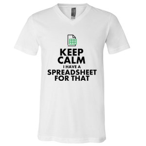 Funny Excel Spreadsheets Lover Gift Accountant V-Neck T-Shirt