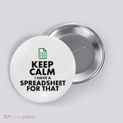 Funny Excel Spreadsheets Lover Gift Accountant Button