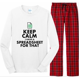 Funny Excel Spreadsheets Lover Gift Accountant Long Sleeve Pajama Set