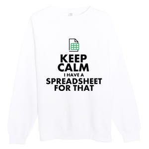 Funny Excel Spreadsheets Lover Gift Accountant Premium Crewneck Sweatshirt