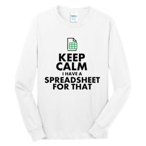 Funny Excel Spreadsheets Lover Gift Accountant Tall Long Sleeve T-Shirt