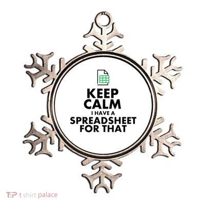 Funny Excel Spreadsheets Lover Gift Accountant Metallic Star Ornament